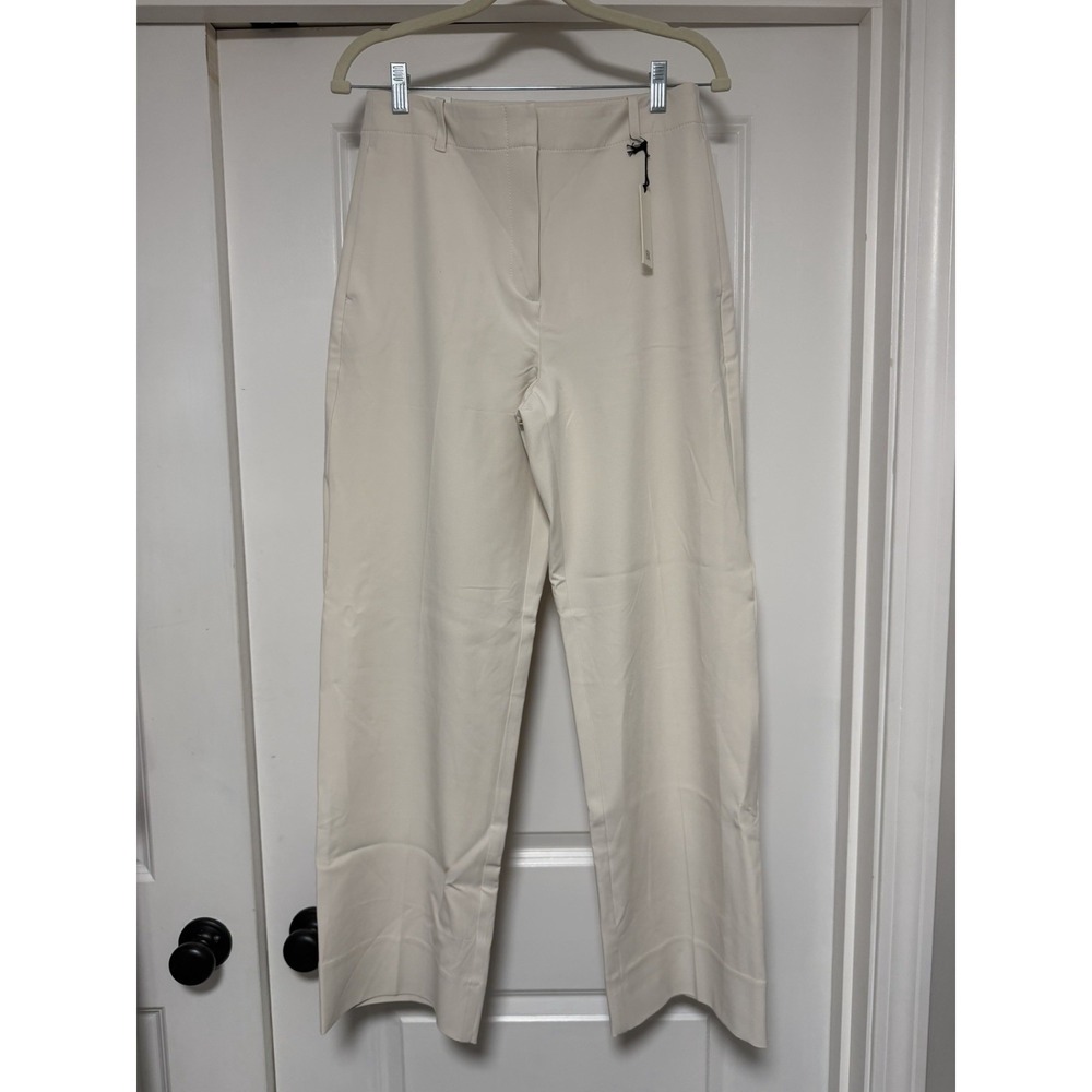 Banana Republic, Women's Modern Straight Fit Trousers, Cream/Ecru/Off-White, 4